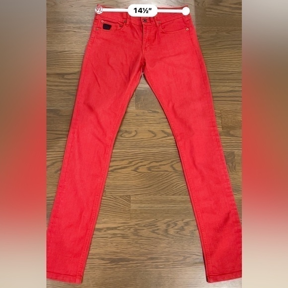 April 77 Joey colordrive red jeans 28 y2k maximalist pants E - Picture 5 of 8